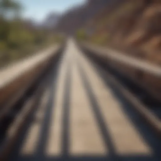 A detailed view of a bridge structure in Las Vegas showcasing inspection areas.