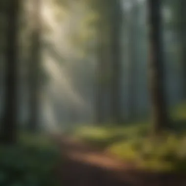 Forest Carbon Storage A dense forest demonstrating carbon storage through healthy trees