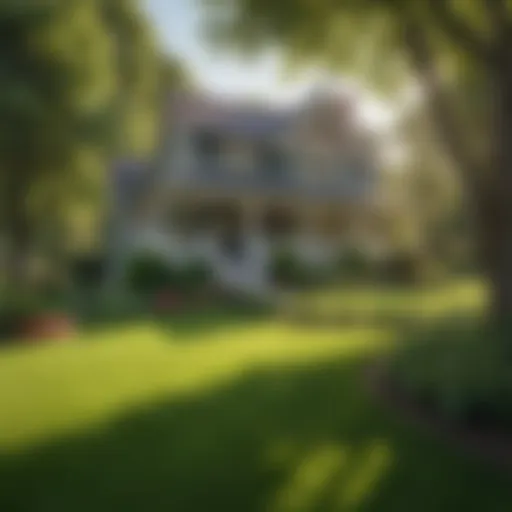 Lush Green Lawn in Suburban Setting