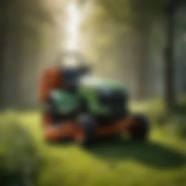 Lawn Mowing Service Vehicle in Action