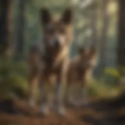 Feral dogs in a natural habitat