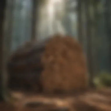 A well-stacked wood pile showcasing proper firewood storage techniques