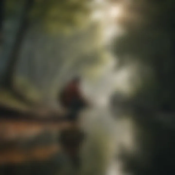 A fisherman in a serene environment, highlighting the connection between culture and diet.