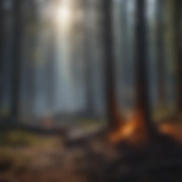 Eco-friendly benefits of controlled burning illustrated with a thriving forest ecosystem