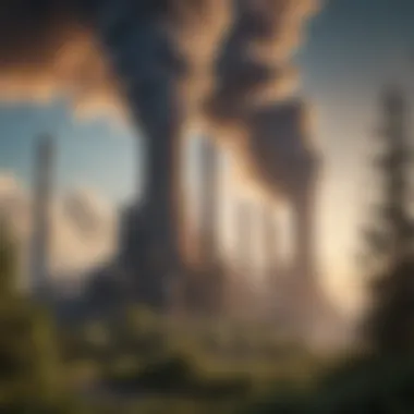 Coal Power Plant Emitting Smoke