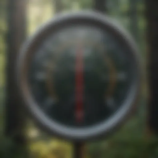 Detailed view of a maxima minima thermometer showcasing its unique design