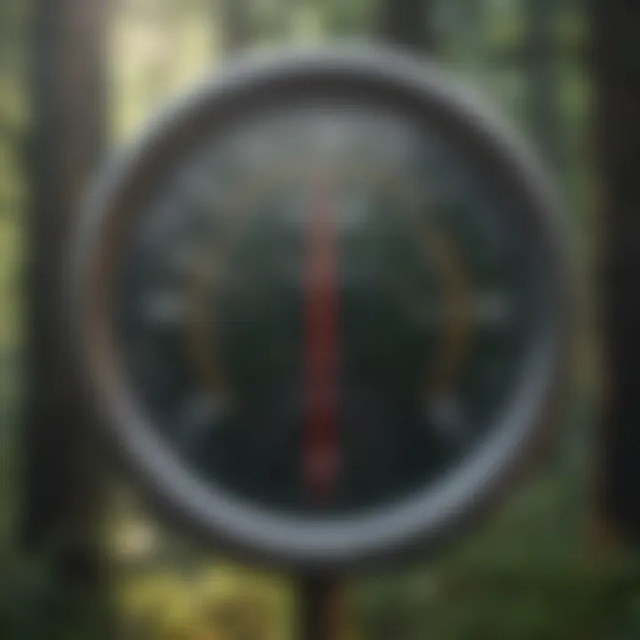 Detailed view of a maxima minima thermometer showcasing its unique design