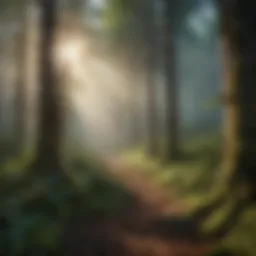 A dense forest showcasing biodiversity and conservation efforts