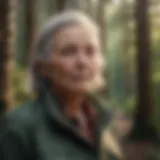 Senior enjoying nature in a national park