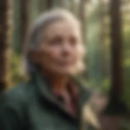 Senior enjoying nature in a national park