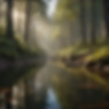 Natural landscape showing a balance between ecosystems and climate
