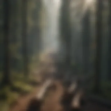 An aerial view of a forest area showcasing sustainable logging practices