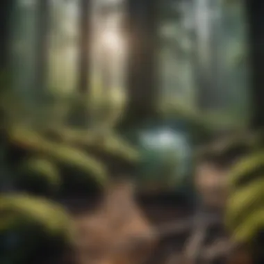 Outdoor enthusiasts utilizing the Wag Bag in a forest