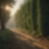 A lush windbreak providing shelter to crops