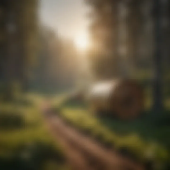 Illustration depicting biomass as a sustainable energy solution