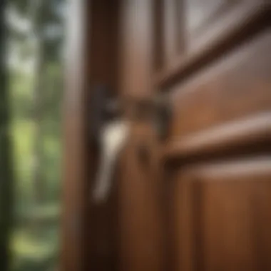 Key to Unlocking Potential in Real Estate Illustration of a key unlocking a door to represent unlocking potential