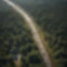 Unique aerial view of hailstorm aftermath