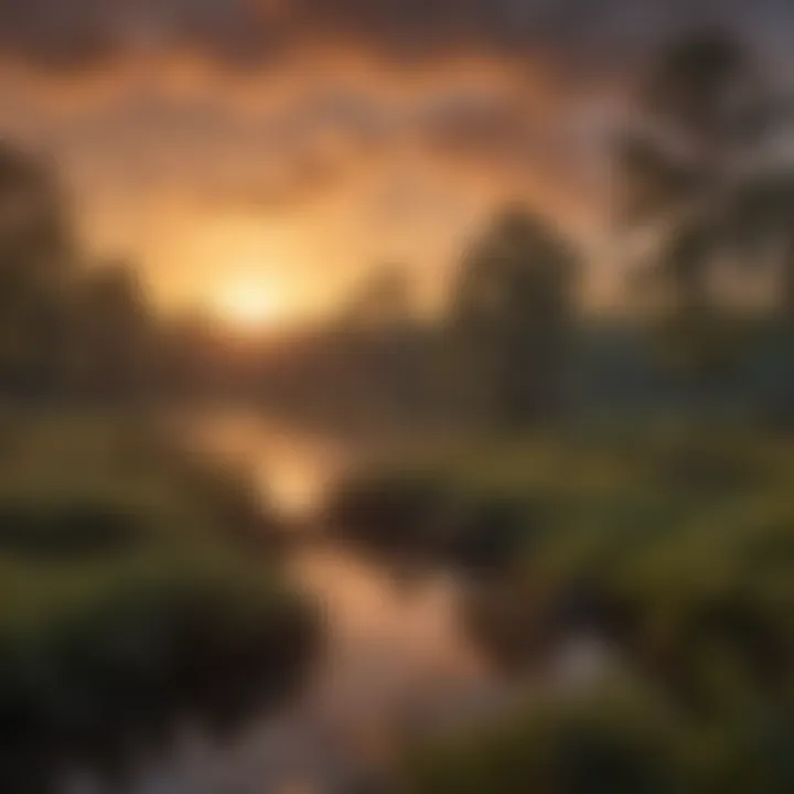 Sunset Over Mississippi Hunting Grounds