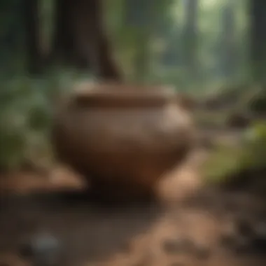 Lost Treasures: Unearthing Forgotten Civilizations Excavated Pottery Fragment from Lost Civilization