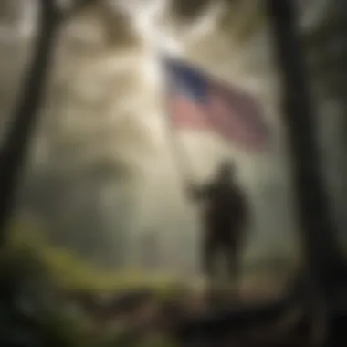 Symbolic Victory at Mount Suribachi US Marine Corps Flag Raising at Mount Suribachi