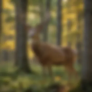 Majestic deer in the Vermont wilderness