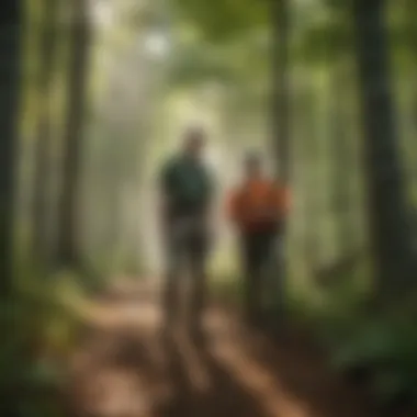 Vermont park ranger assisting with trail maintenance