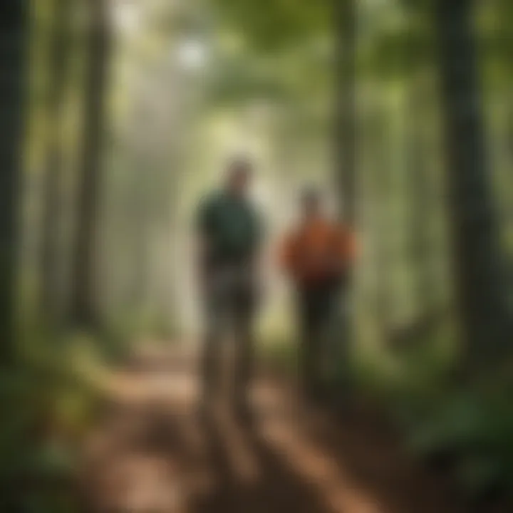 Vermont park ranger assisting with trail maintenance