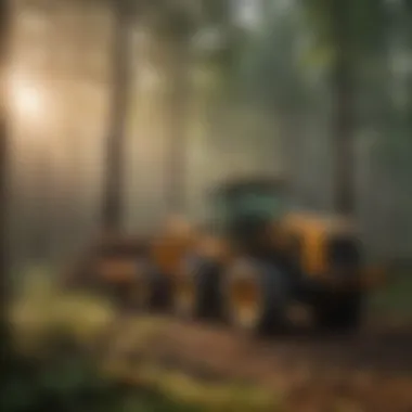 Sustainable Forest Management Practices Harvesting equipment in a sustainable forest management setting