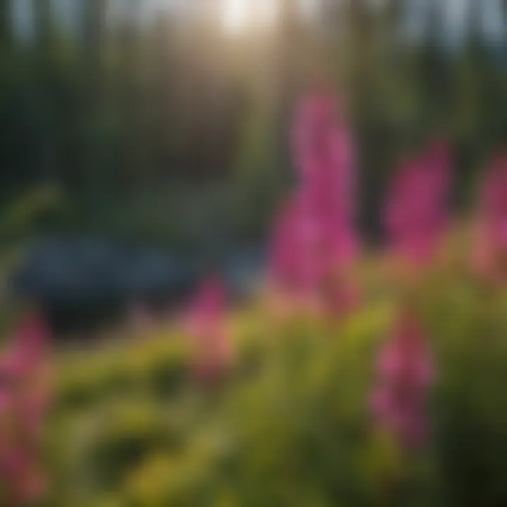 Vibrant Fireweed Blooms in Alaskan Wilderness