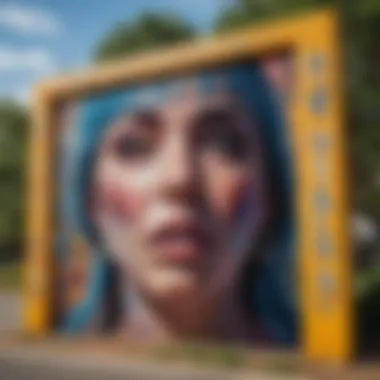 Colorful Expressions: Street Art Scene Vibrant street art in a Texas district