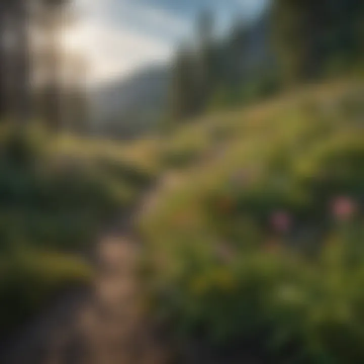 Vibrant wildflowers blooming on Black Hills trail