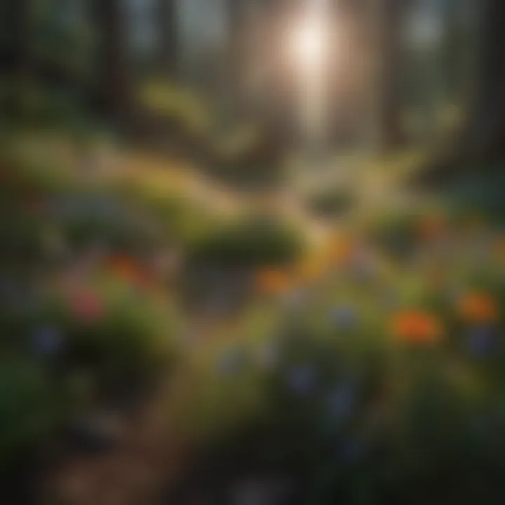 Colorful array of wildflowers blooming in Portland National Park