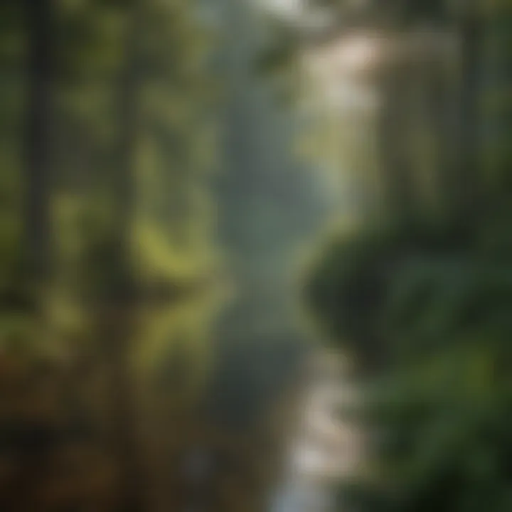 Lush greenery surrounding Spruce Knob Lake