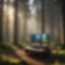 Illustration showcasing a virtual forestry classroom setting