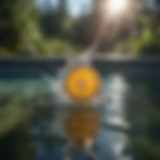 Vitamin C Tablet Dissolving in Pool Water
