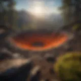 Majestic volcanic crater of Blackrock Mountain