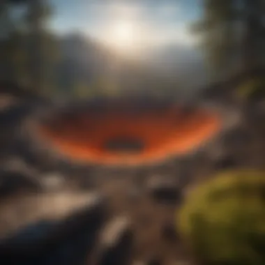 Majestic volcanic crater of Blackrock Mountain