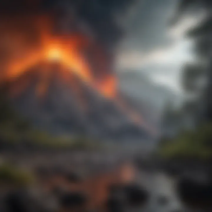 Educational session on volcanic activity at the center
