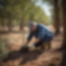 Volunteer planting trees in Sierra Vista