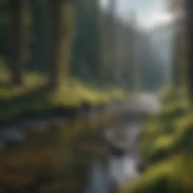 Tranquil River Flowing Through Washington Wilderness