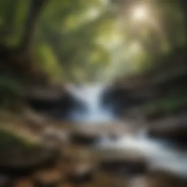 Waterfall Cascading Through Shawnee National Forest