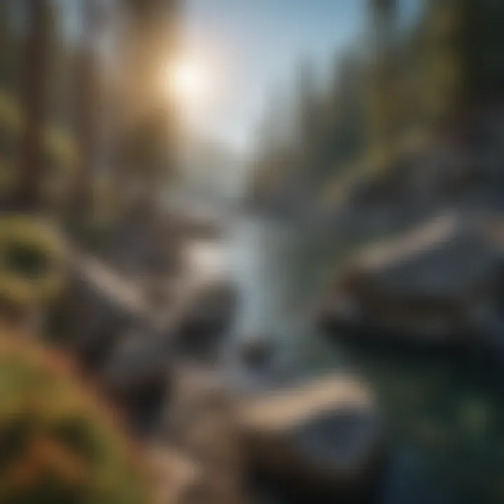 Panoramic view of the West Shore's rocky coastline