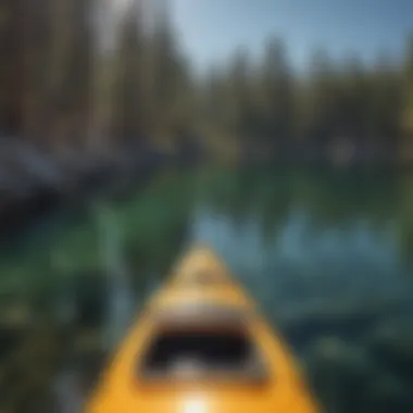 Kayaking on the crystal-clear waters of Lake Tahoe