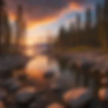 Stunning sunset over Lake Tahoe's West Shore