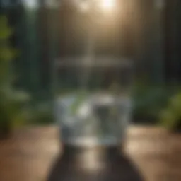 A glass of water with refreshing condensation to illustrate hydration.