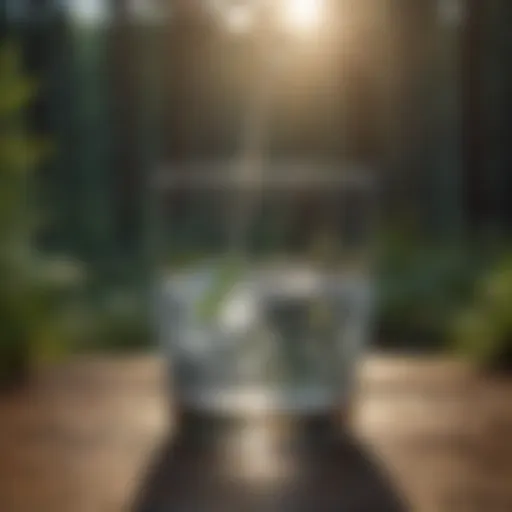 Refreshing Hydration A glass of water with refreshing condensation to illustrate hydration.