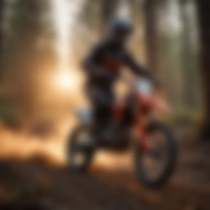 Dirt Bike Rider at Sunset