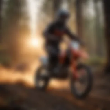 Sunset Adventure Rides Dirt Bike Rider at Sunset