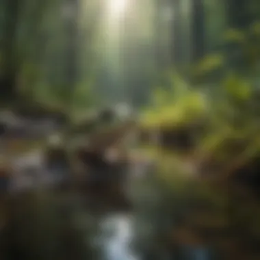 Bullfrog tadpoles in a natural habitat