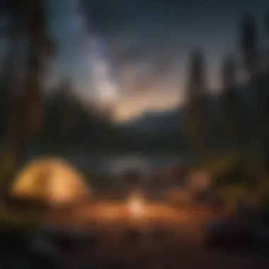 Starlit Camping Nights Camp setup under a starlit sky showcasing California's beauty